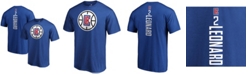 Fanatics Men's Kawhi Leonard Blue LA Clippers Playmaker Name and Number T-shirt